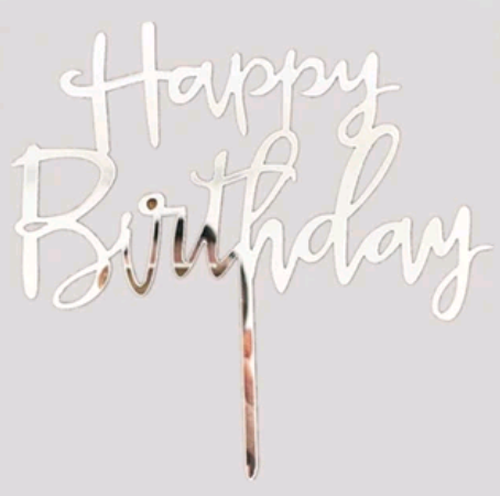 "Happy Birthday" Cake Topper