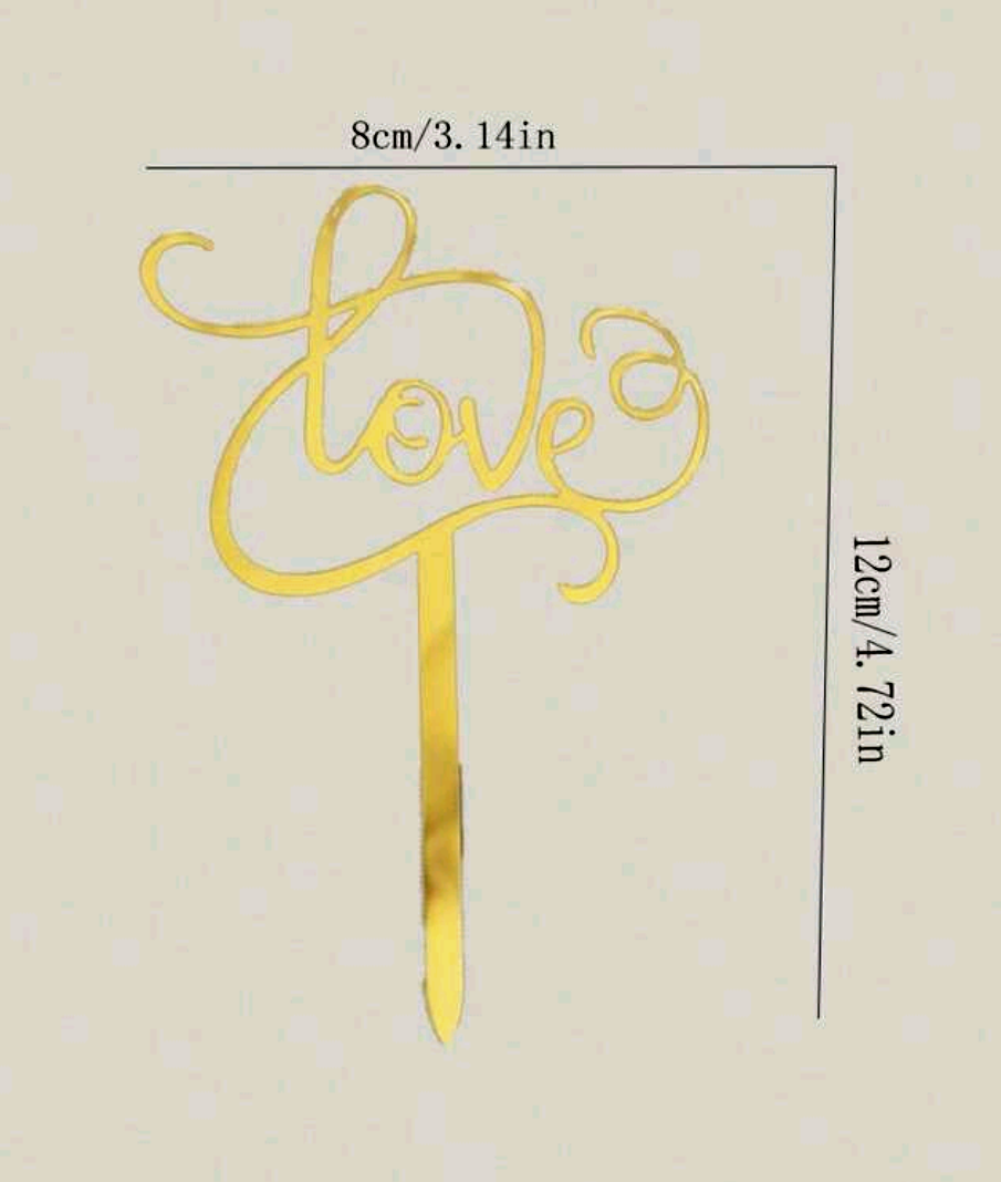 "Love" Cake Topper