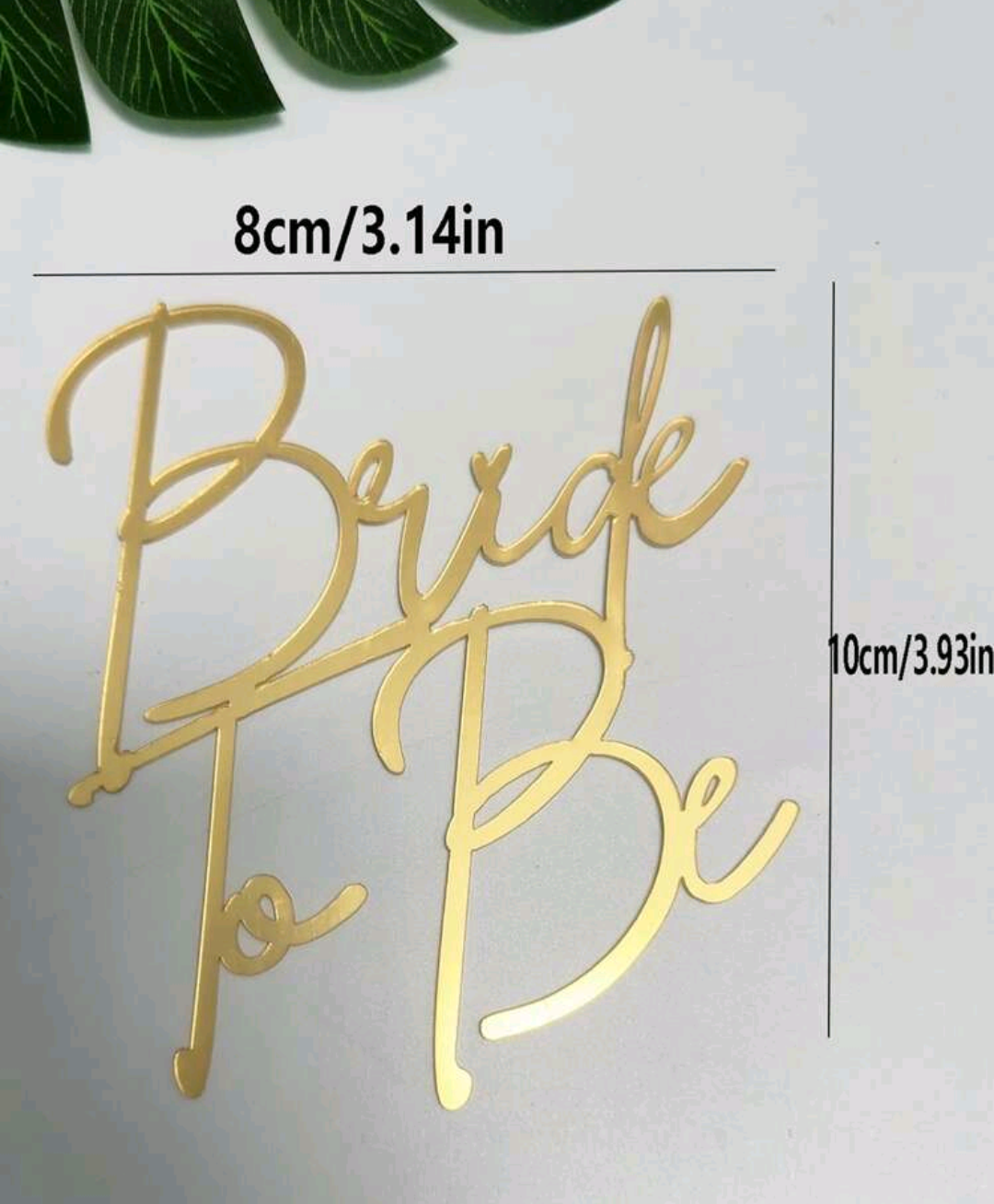 "Bride to Be" Cake Topper
