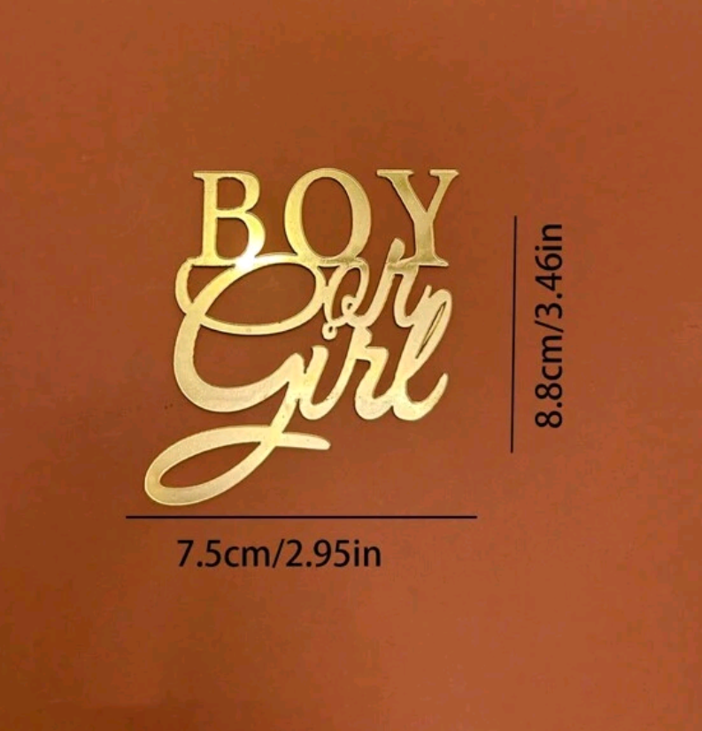 "Boy or Girl" Cake Topper