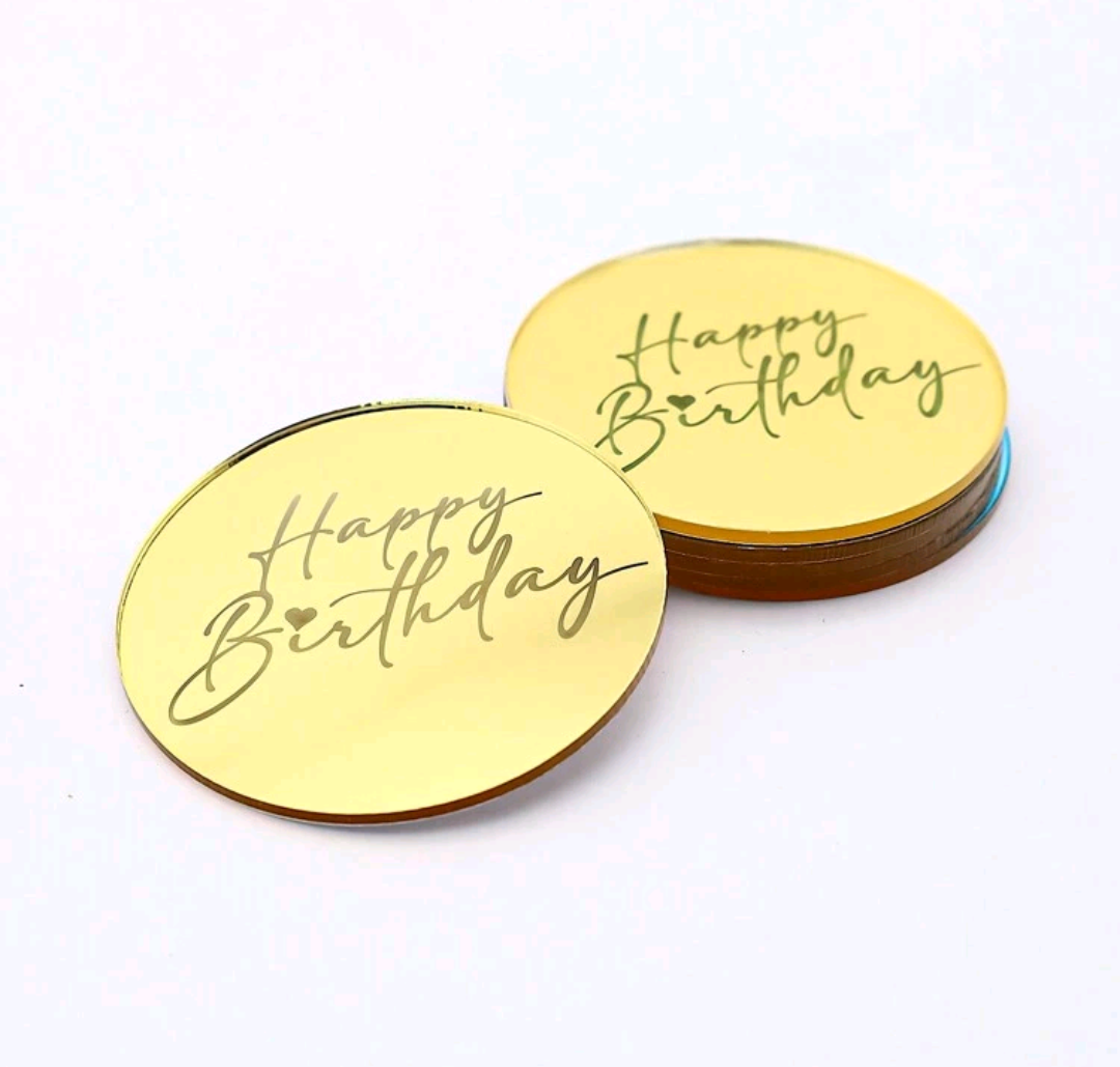 "Happy Birthday" Cupcakes Signs