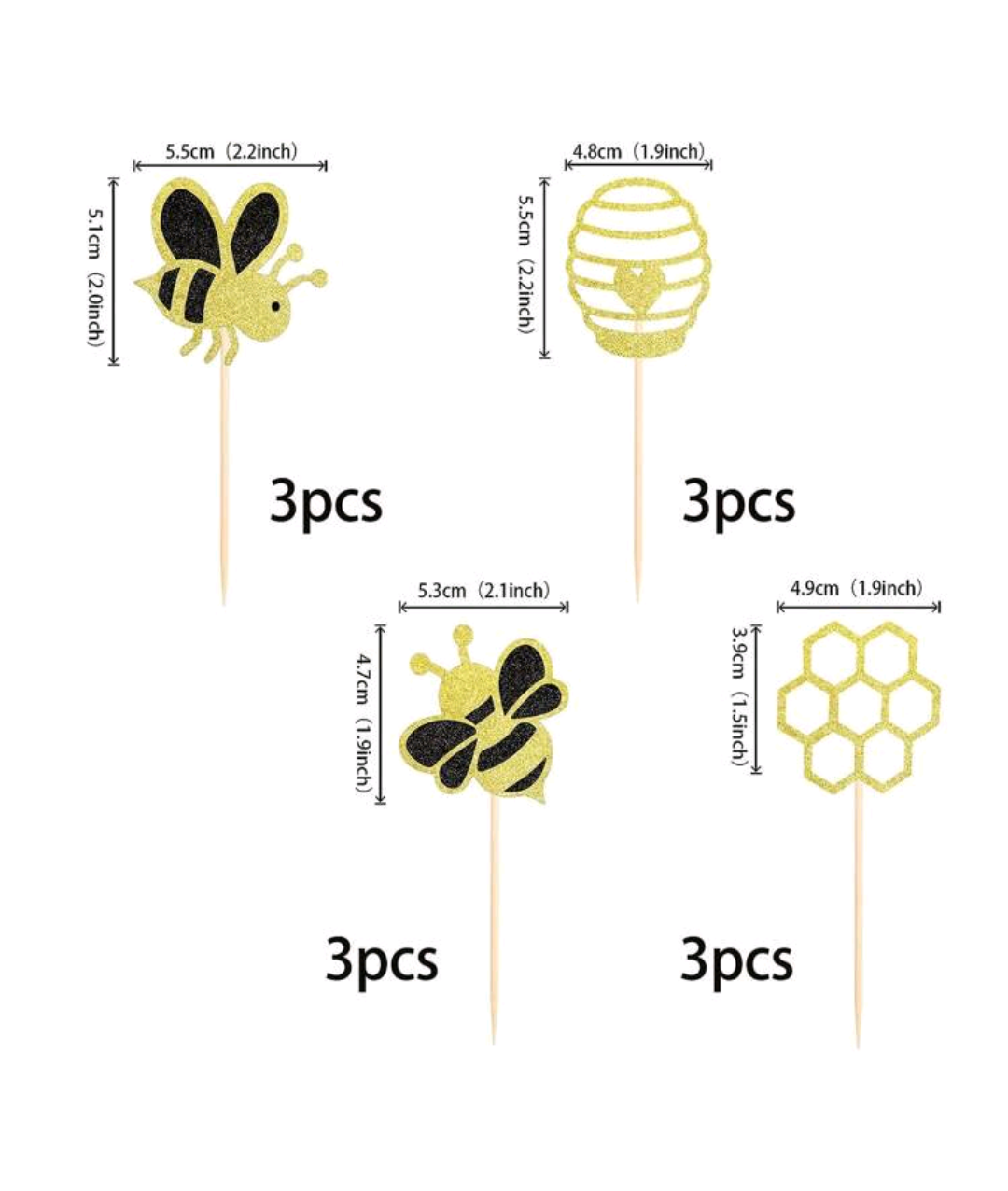 "Mommy To Bee" Cupcake Toppers