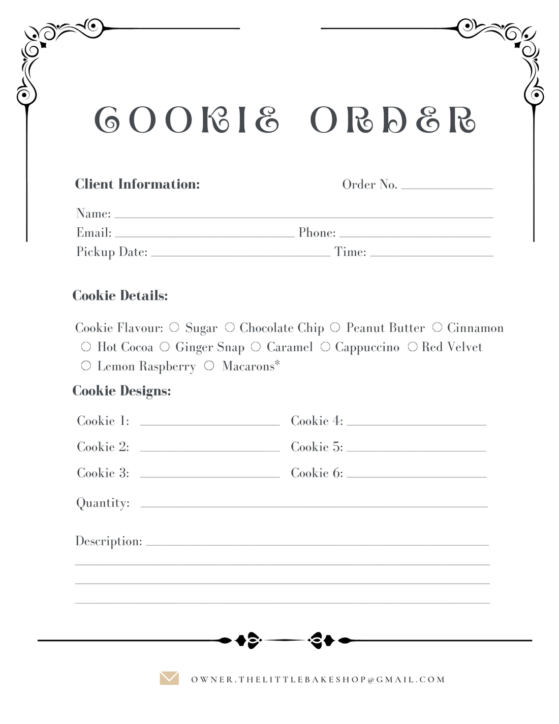 Cookie Order Form