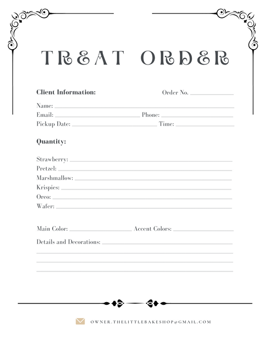 Treat Order Form