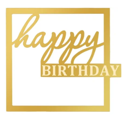 "Happy Birthday" Cake Sign