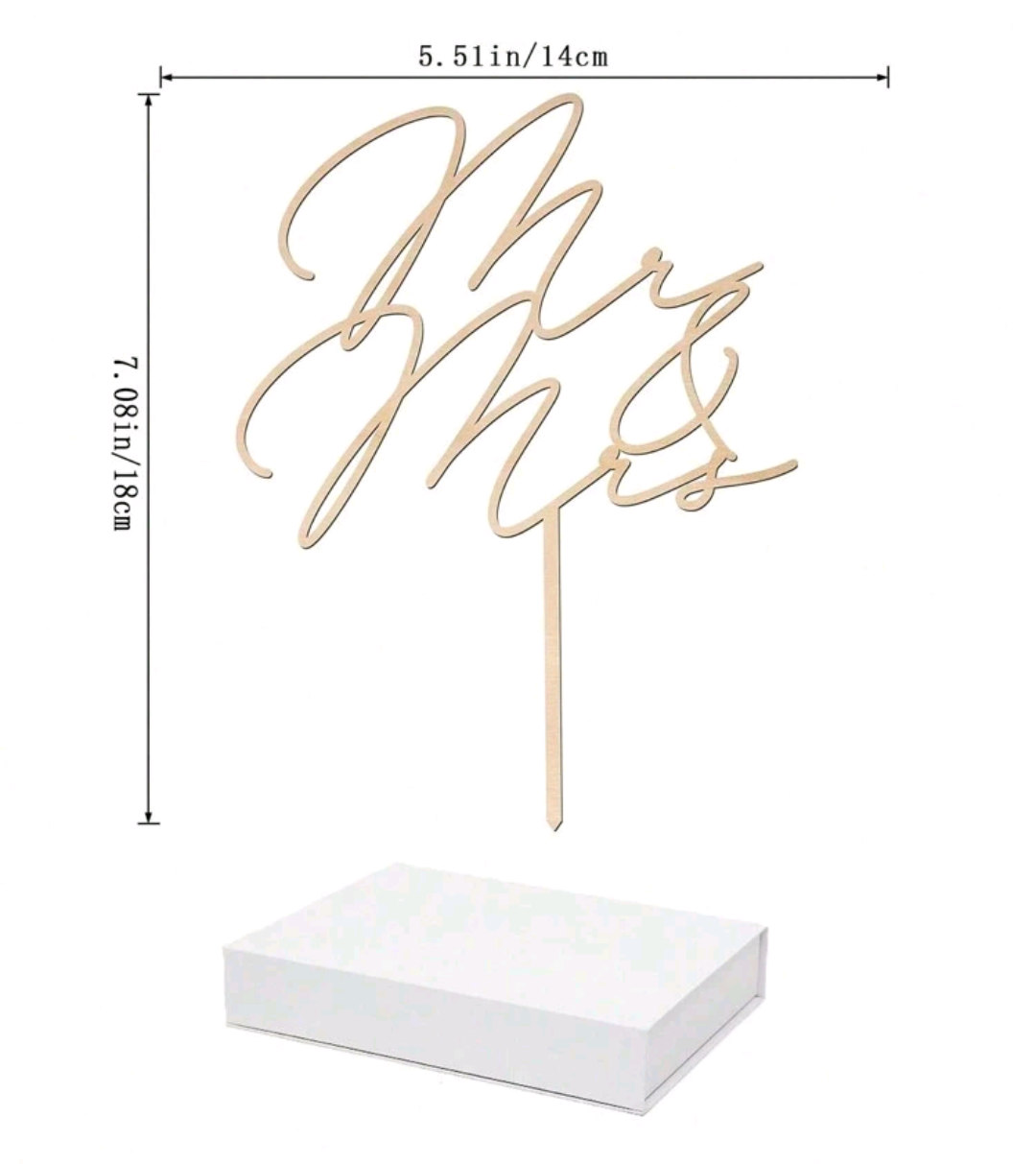 "Mr & Mrs" Cake Topper