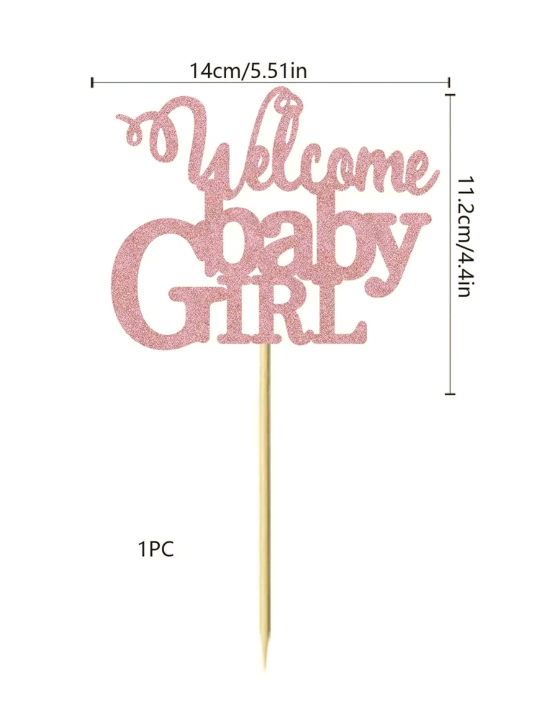 "Baby Girl" Cake Topper