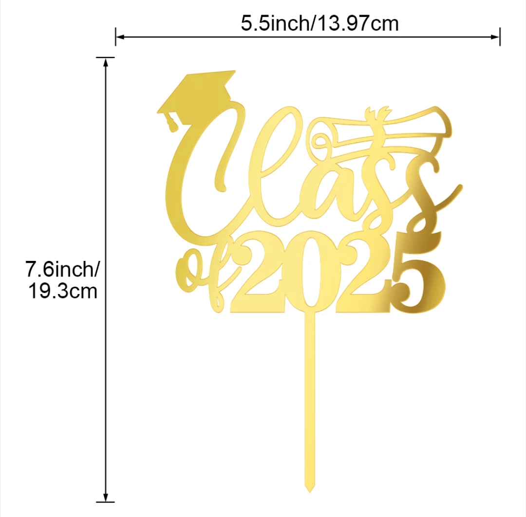 "Graduation 2025" Cake Topper