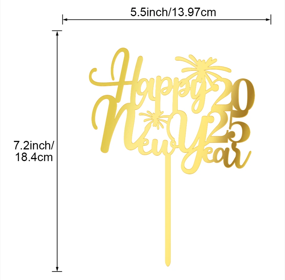 "New Year" Cake Topper