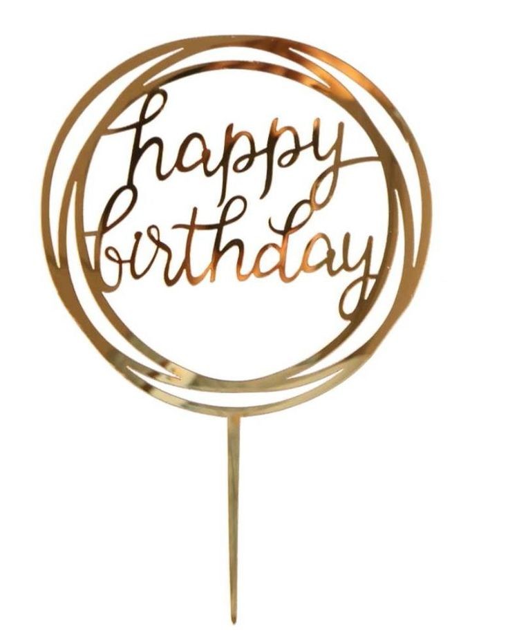 "Happy Birthday" Cake Topper